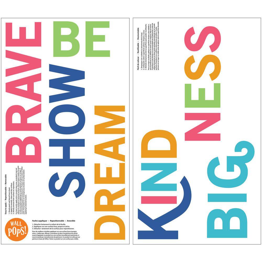 WallPops Multi-Colored Dream Big Wall Quote Decal