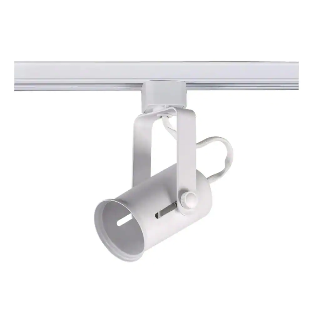 Hampton Bay 1-Light White Linear Track Lighting Medium Based Universal Bulb Step Head