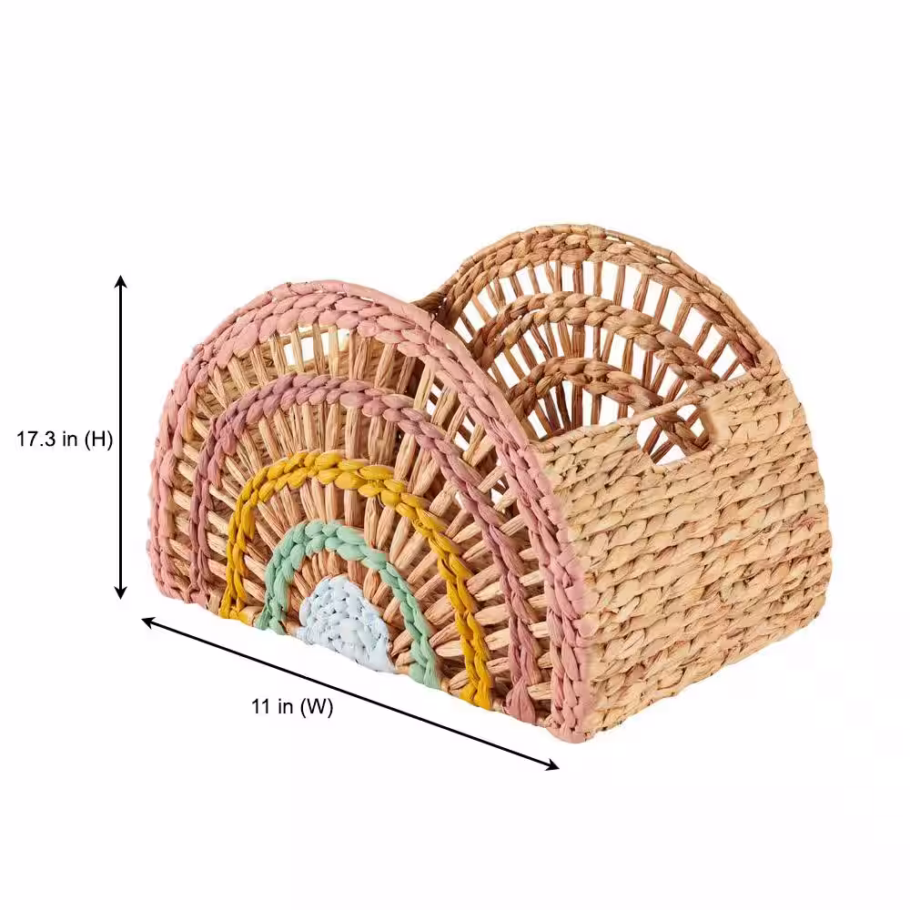 StyleWell Kids Rainbow Wicker Storage Basket
