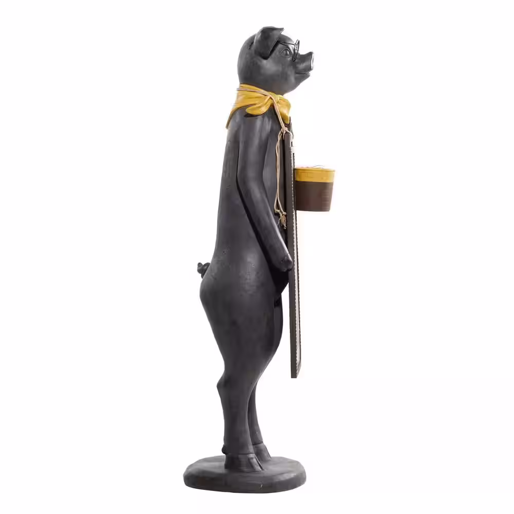 Litton Lane Pig Polystone Sculpture