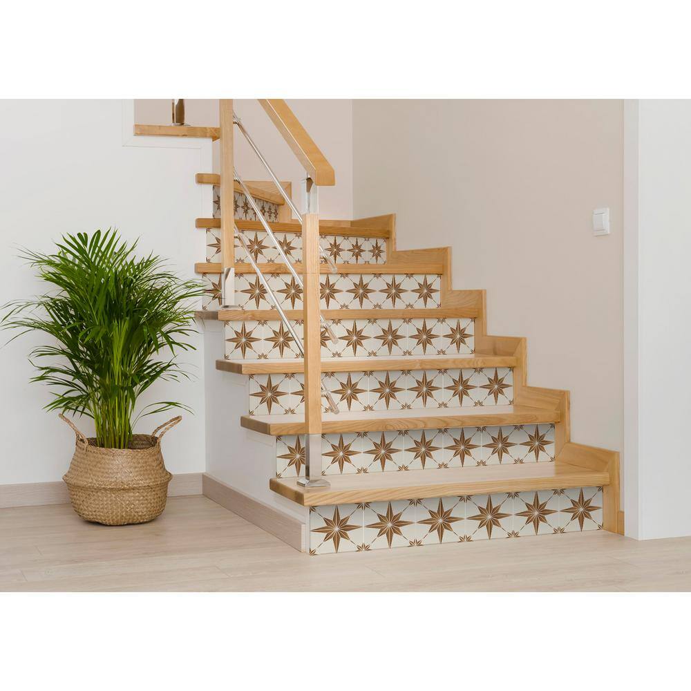 None Brown B58 5 in. x 5 in. Vinyl Peel and Stick Tile (24 Tiles, 4.17 sq.ft./Pack)