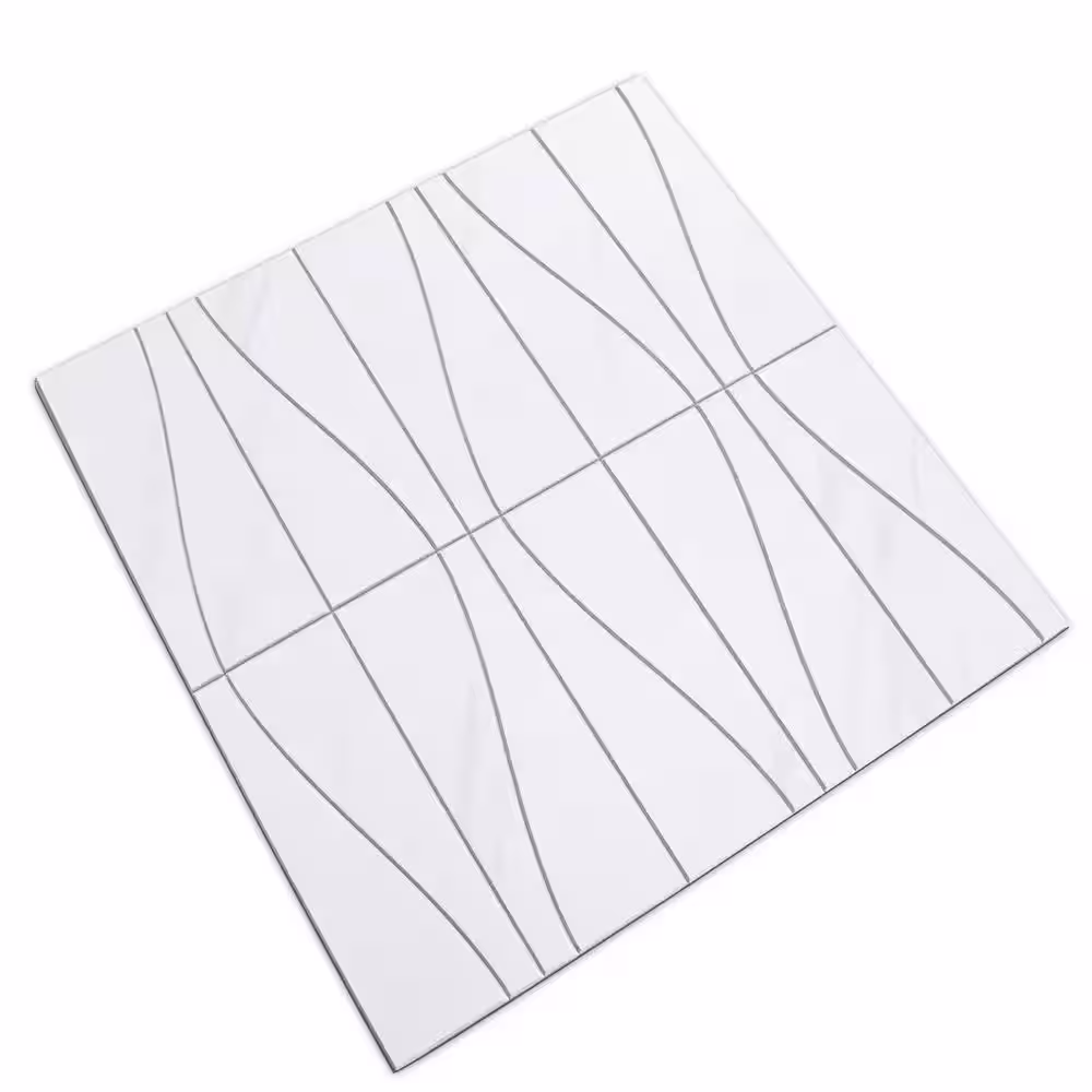 AVANT DECOR Naples Calacatta 11.25 in. x 11.53 in. 4 mm Stone Peel and Stick Backsplash Tile (7.21 sq. ft./8-Pack)