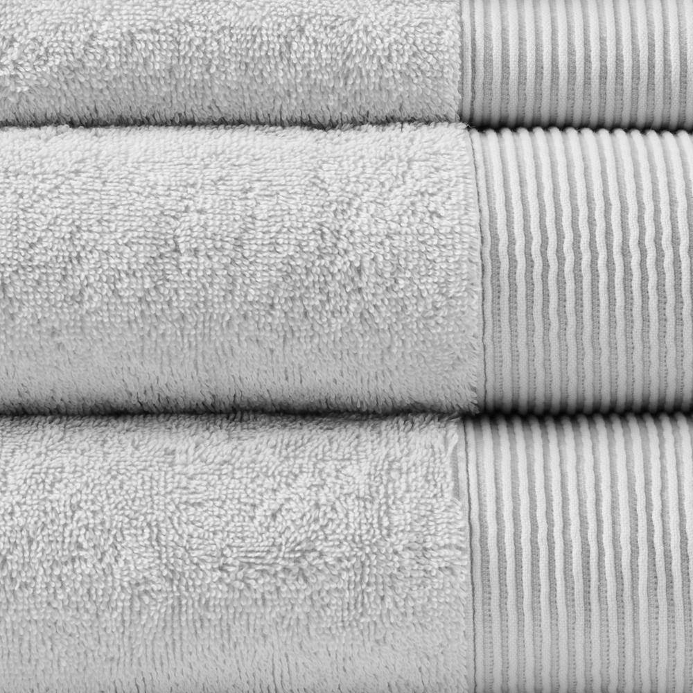 Beautyrest Nuage Grey Cotton Tencel Blend Antimicrobial 6 Piece Towel Set