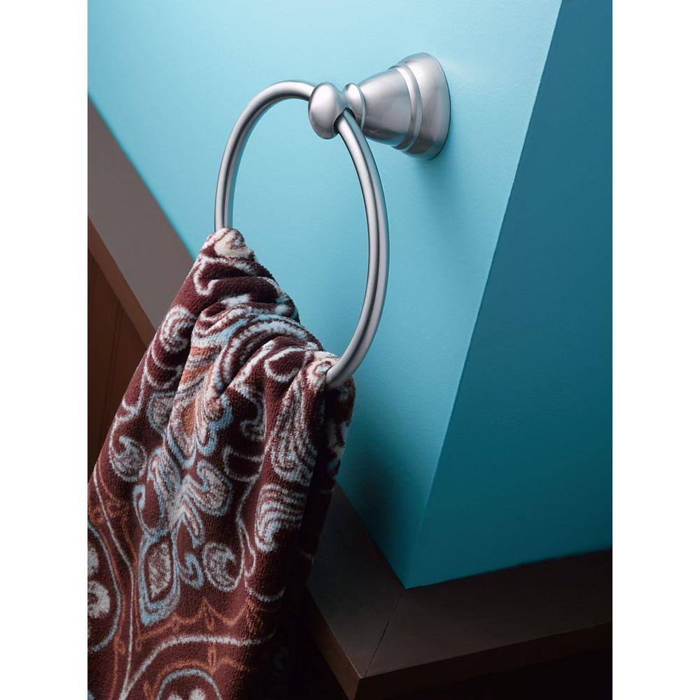 MOEN Banbury Towel Ring in Brushed Nickel (2-Pack Combo)