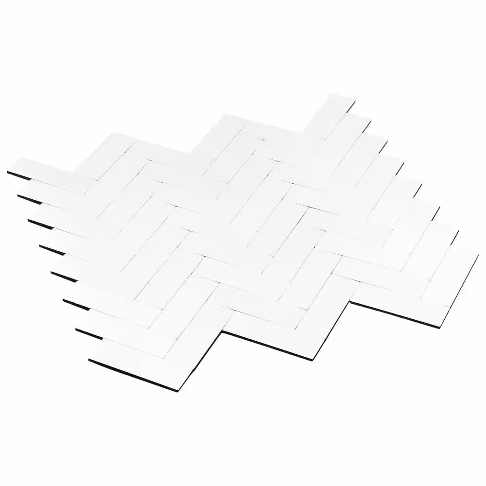 None Alberta White 11.1 in. x 12.6 in. 4mm Stone Peel and Stick Backsplash Tiles (8pcs/7.76 sq.ft Per Case)