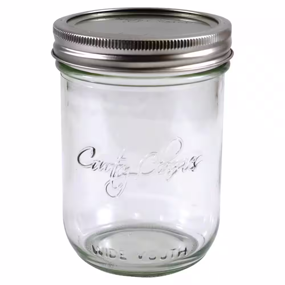 COUNTRY CLASSICS 16 oz. Wide Mouth Glass Canning Jar (2 packs of 12)