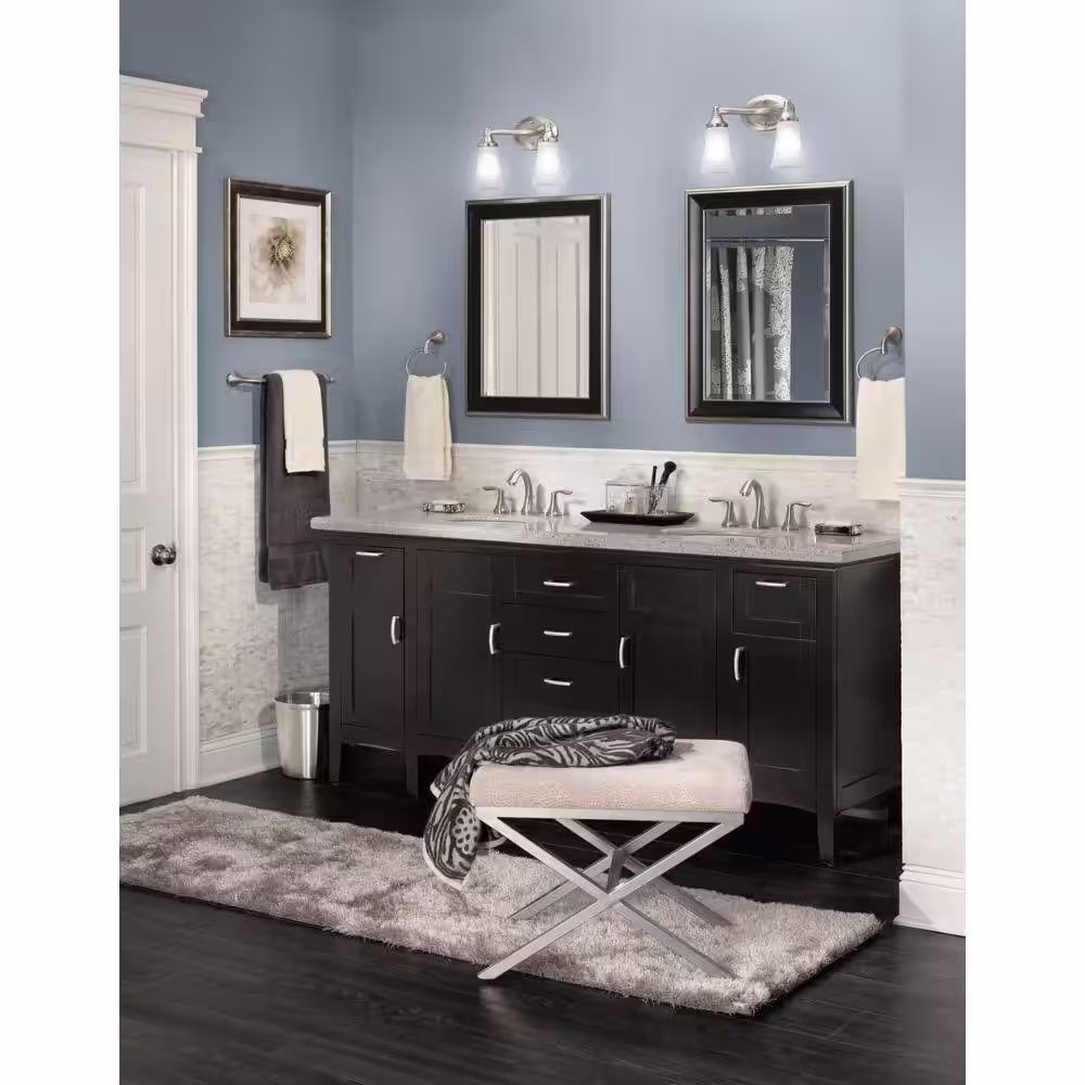 MOEN Eva 4-Piece Bath Hardware Set with 24 in. Towel Bar, Paper Holder, Towel Ring, and Robe Hook in Brushed Nickel