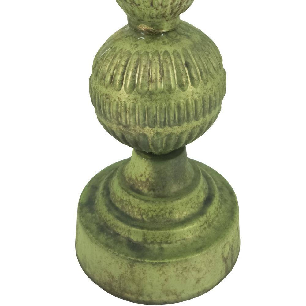 A & B Home Obelisk Decor Metallic Green