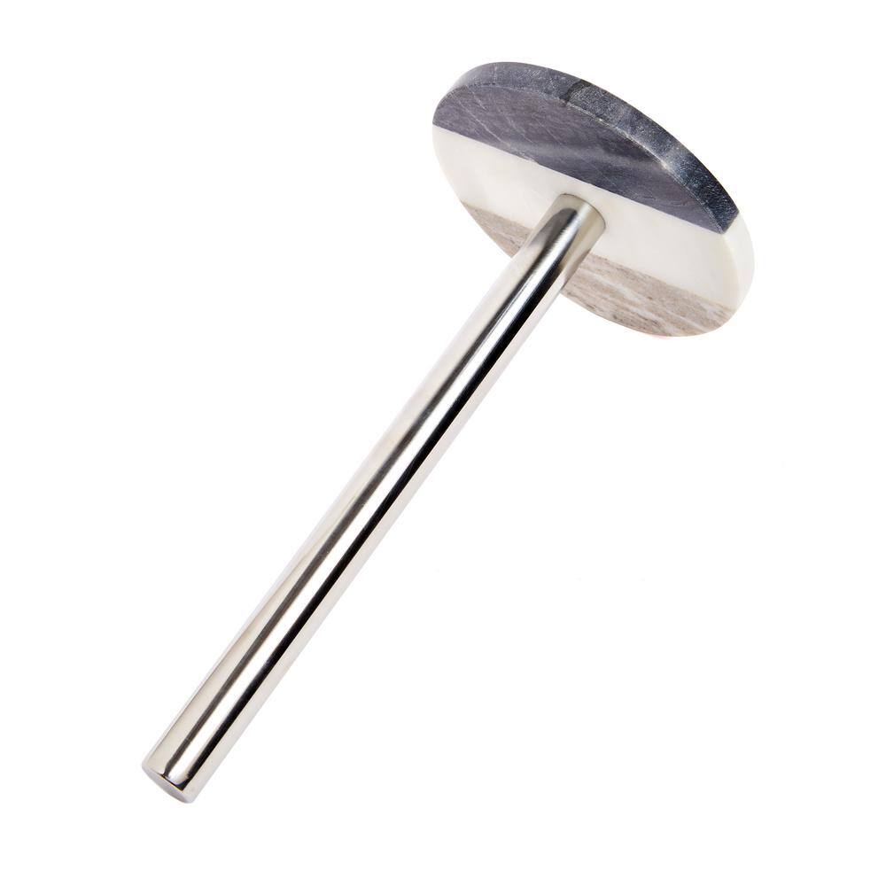 None Marble Counter Mount Grey Paper Towel Holder