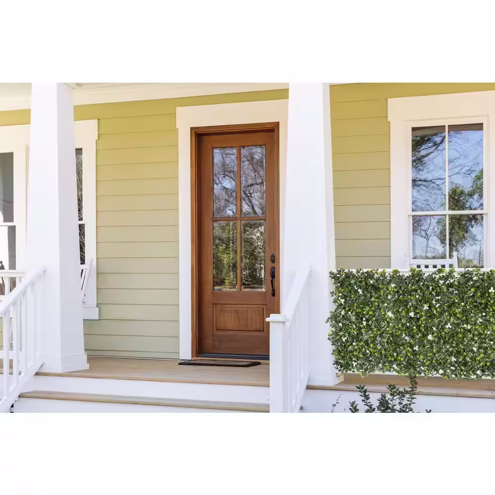 naturae decor Expandable Willow Trellis Hedges 36 in. X 72 in. White Rose Artificial Leaf 6 Pieces