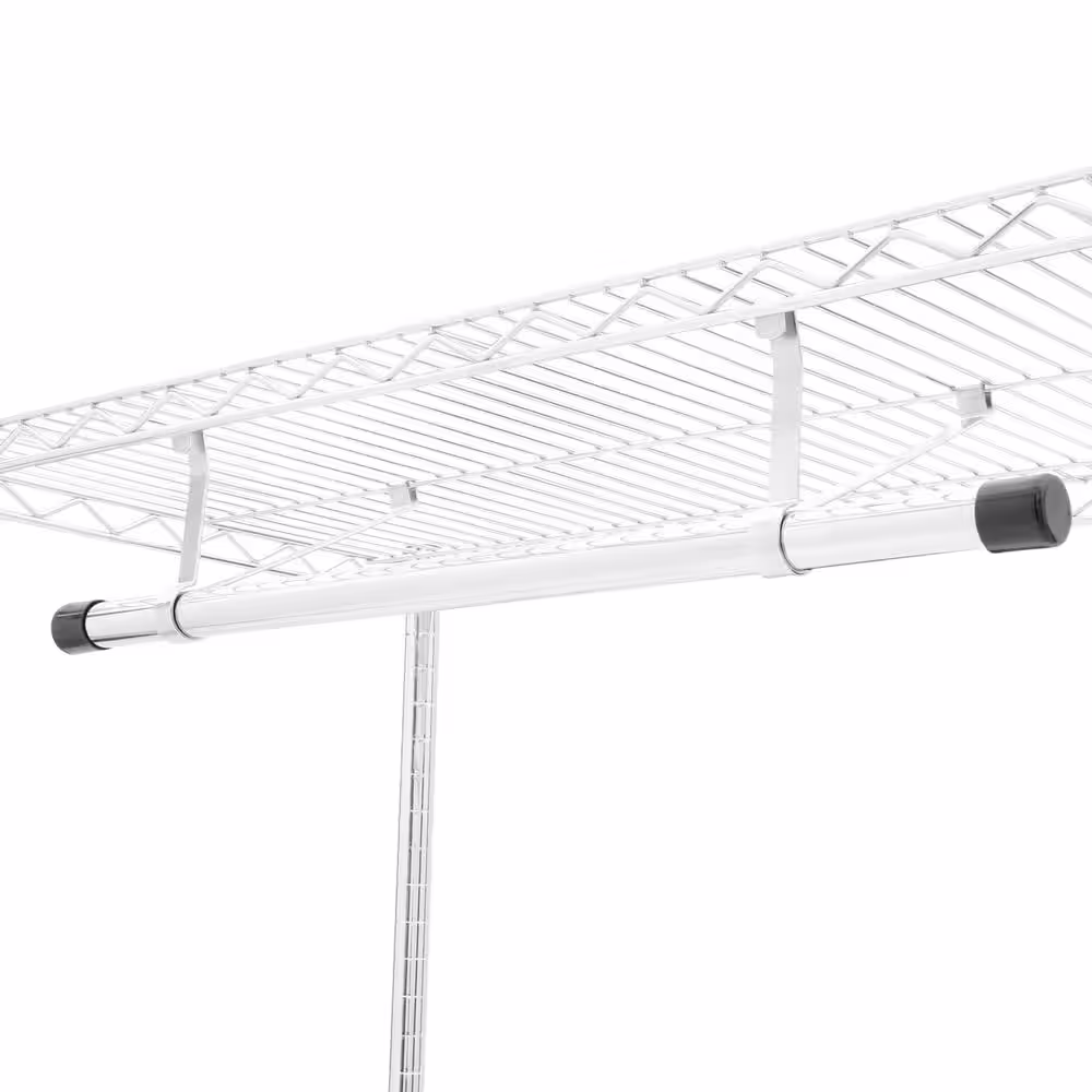 Honey-Can-Do 48 in. x 68 in. Heavy Duty Steel Rolling Closet Garment Rack in Chrome