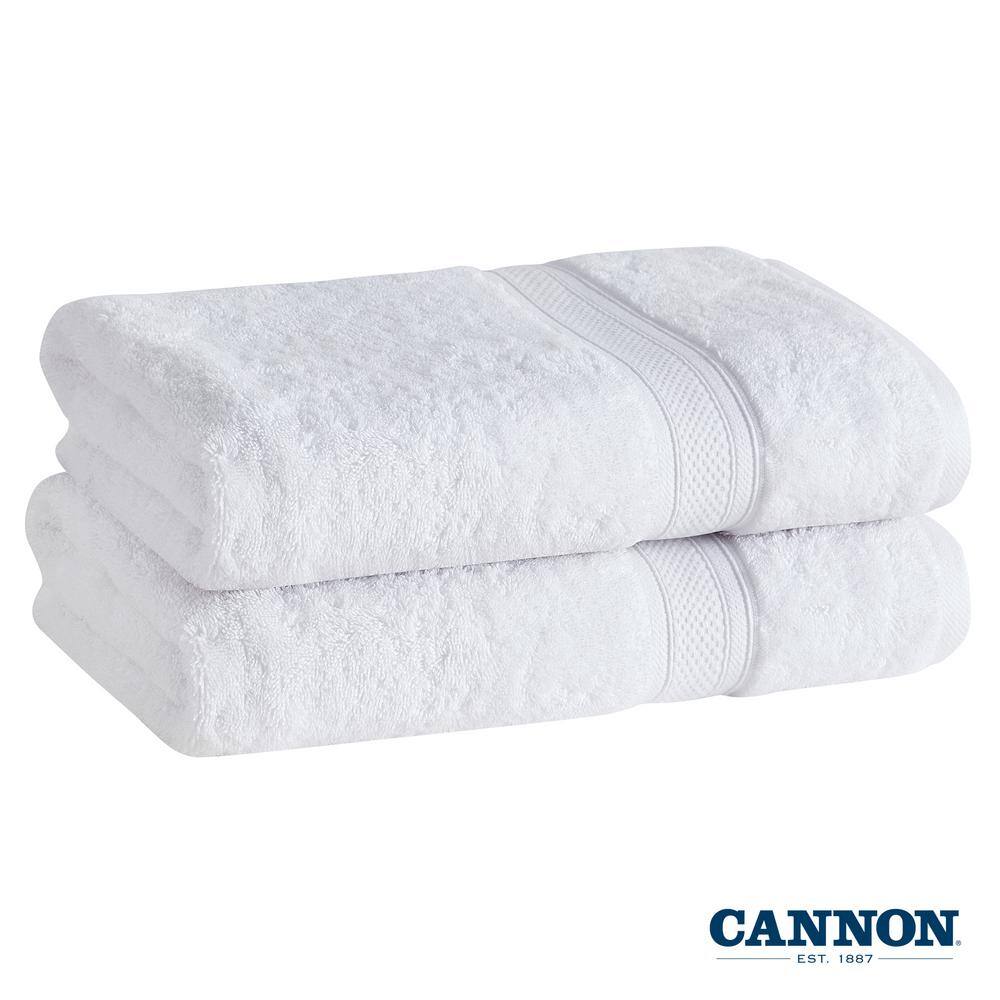 CANNON Low Twist 100 % cotton 6-Piece Towel Set, 550 GSM, Highly Absorbent, Super Soft and Fluffy, 6-Piece Set, White