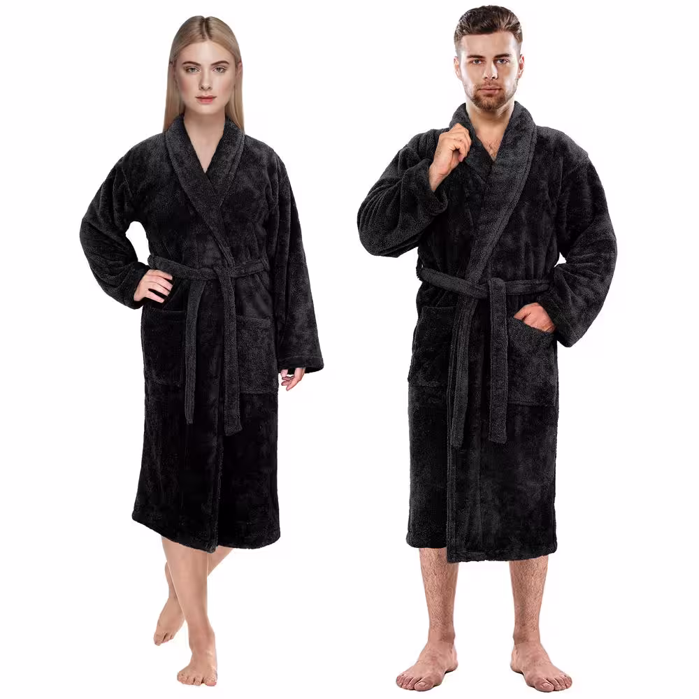 None L-XL Black Mens and Womens Robes