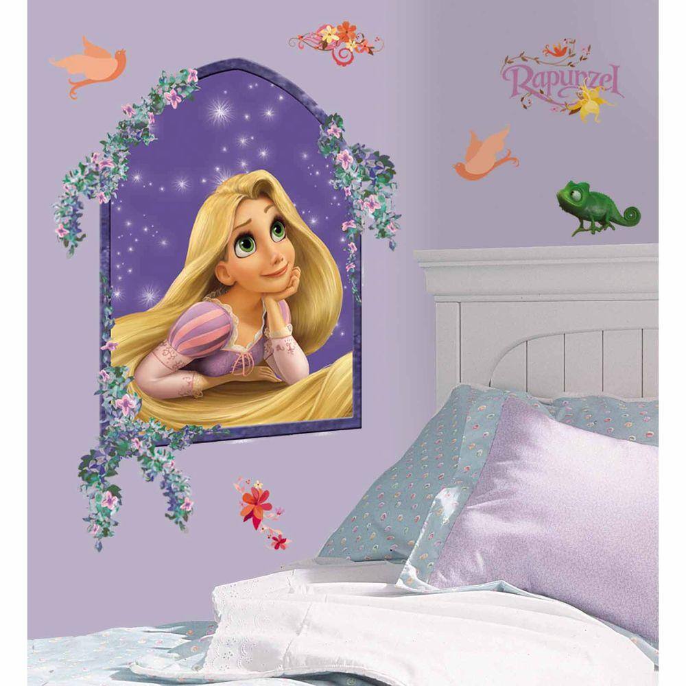RoomMates 5 in. x 19 in. Rapunzel 18-Piece Peel and Stick Giant Wall Decal