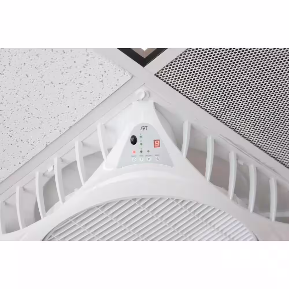 SPT 23.74 in. Indoor White DC-Motor Drop Ceiling Fan with Remote Control