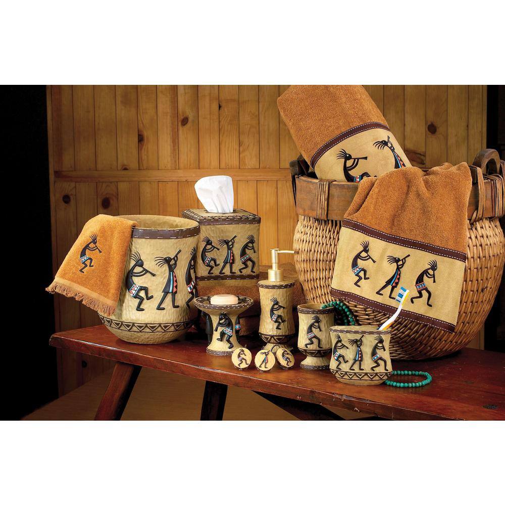 Avanti Linens 3-Piece Nutmeg Kokopelli Cotton Towel Set