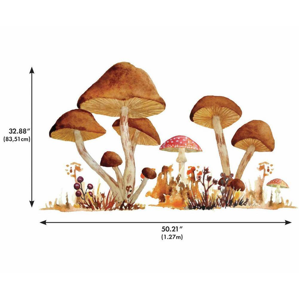 RoomMates Mushroom Giant Peel and Stick Wall Decals
